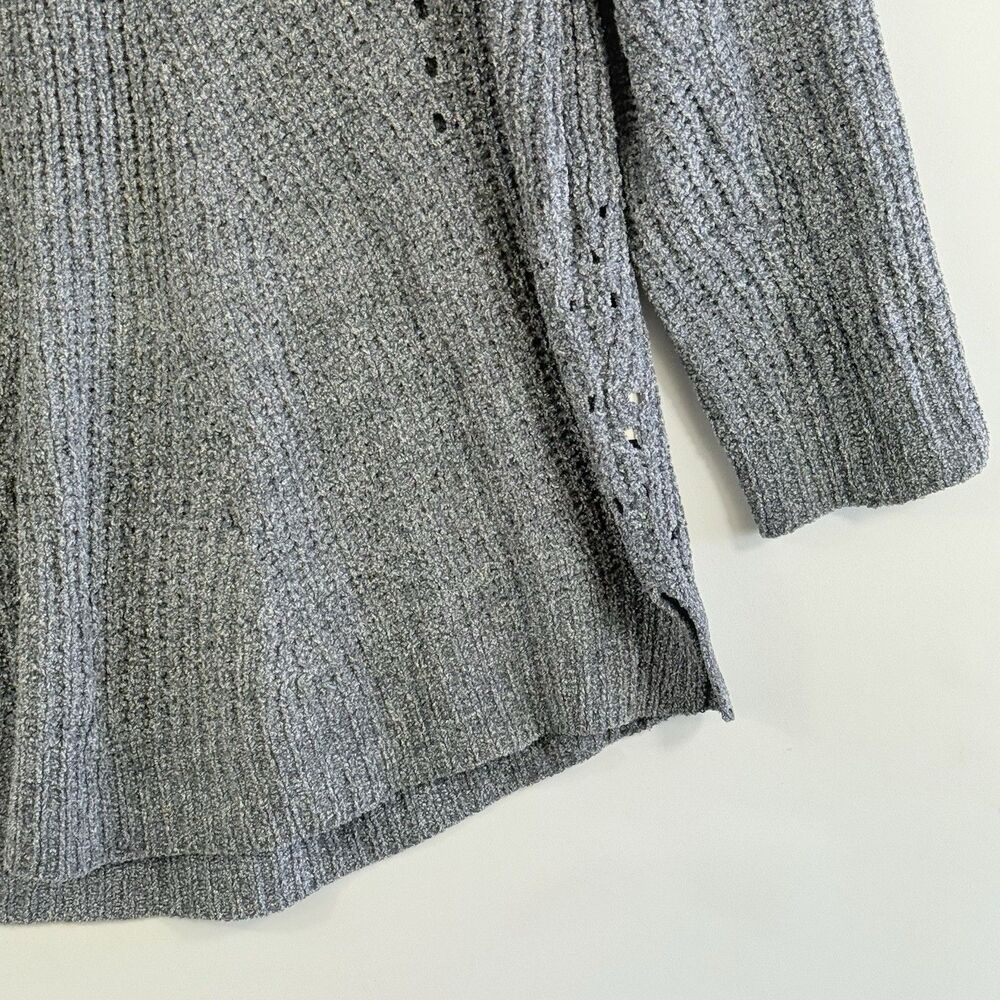 Moth by Anthropologie Womens Small Grey Cozy Chenille Knit Broad Collar Sweater‎ - Picture 4 of 7
